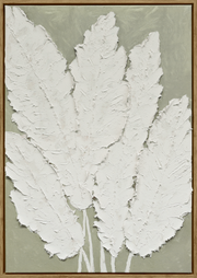 Textured Foliage II Hand-embellished Canvas in Frame