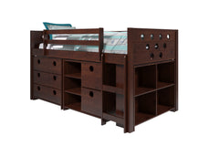 Circles Cappuccino Modular Low Loft Bed