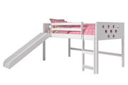 Circles Low Loft Bed with Slide