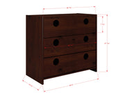 Circles Cappuccino 3 Drawer Chest