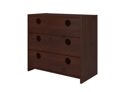 Circles Cappuccino 3 Drawer Chest