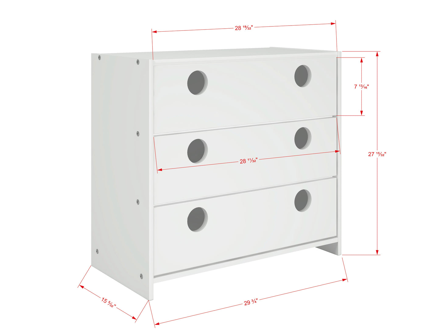 Circles 3 Drawer Chest