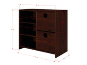Circles Cappuccino 2 Drawer Chest with Shelf