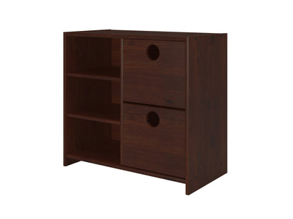 Circles Cappuccino 2 Drawer Chest with Shelf