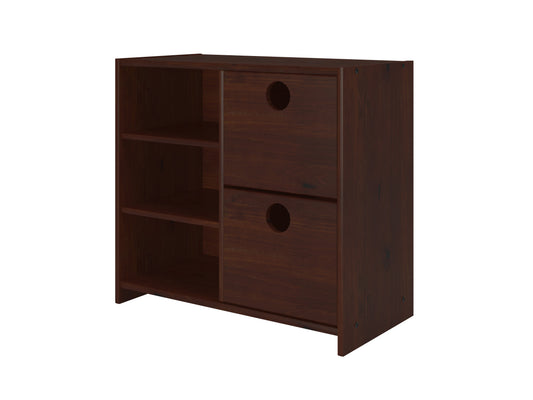 Circles Cappuccino 2 Drawer Chest with Shelf