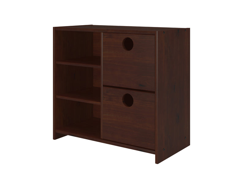 Circles Cappuccino 2 Drawer Chest with Shelf