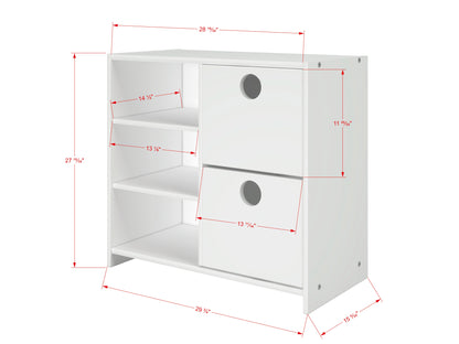 Circles 2 Drawer Chest with Shelf