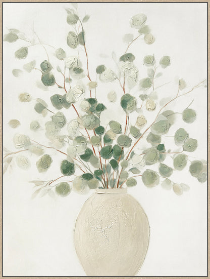 Soft Grove I Hand-Embellished Canvas in Frame