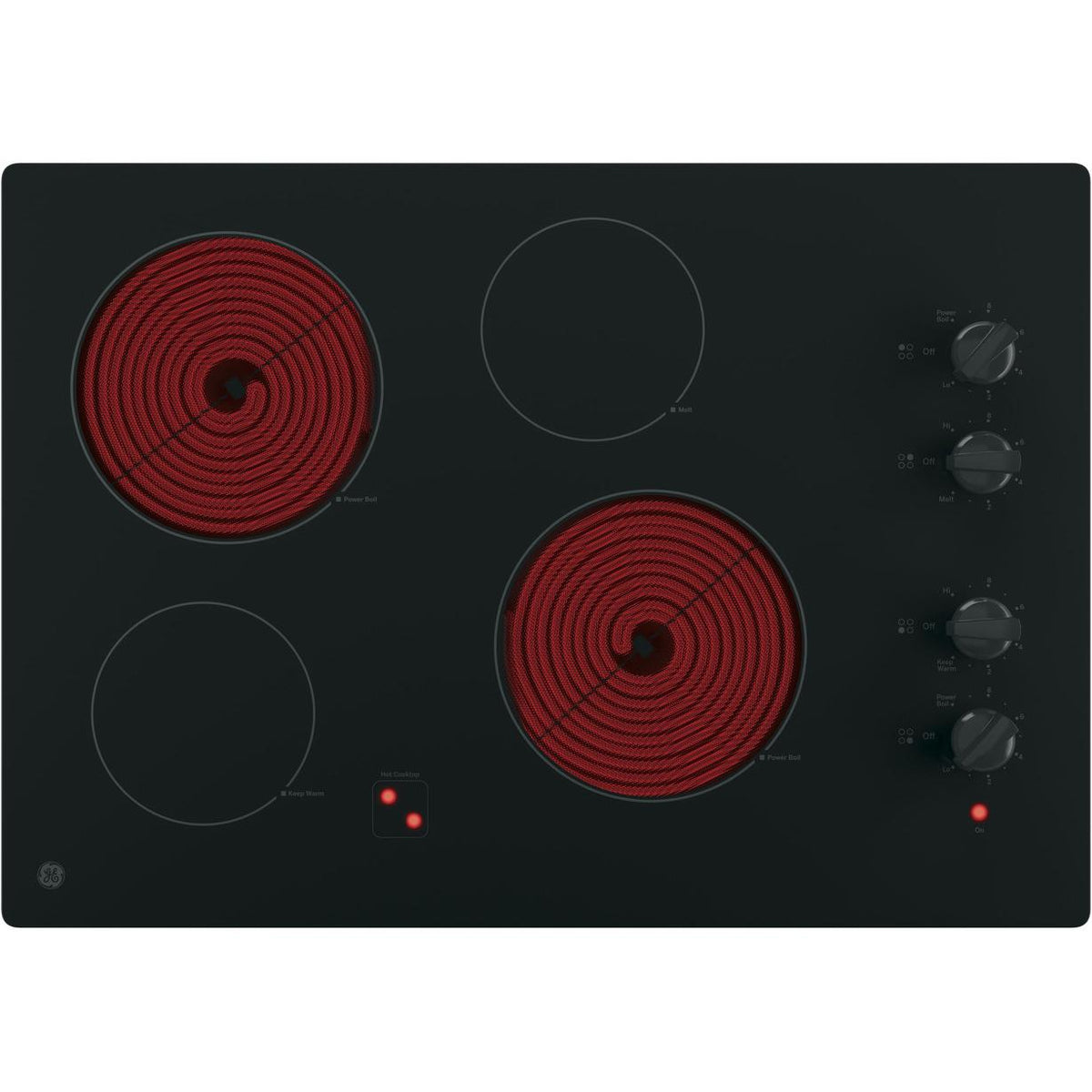  GE 30-inch Built-in Electric Cooktop JP3030DWBB IMAGE 2