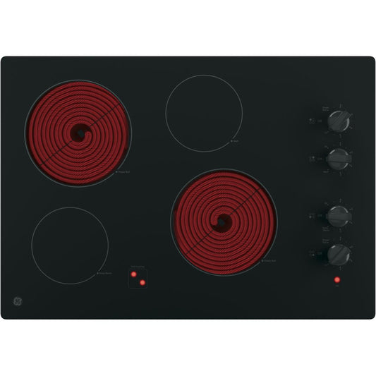 GE 30-inch Built-in Electric Cooktop JP3030DWBB IMAGE 2