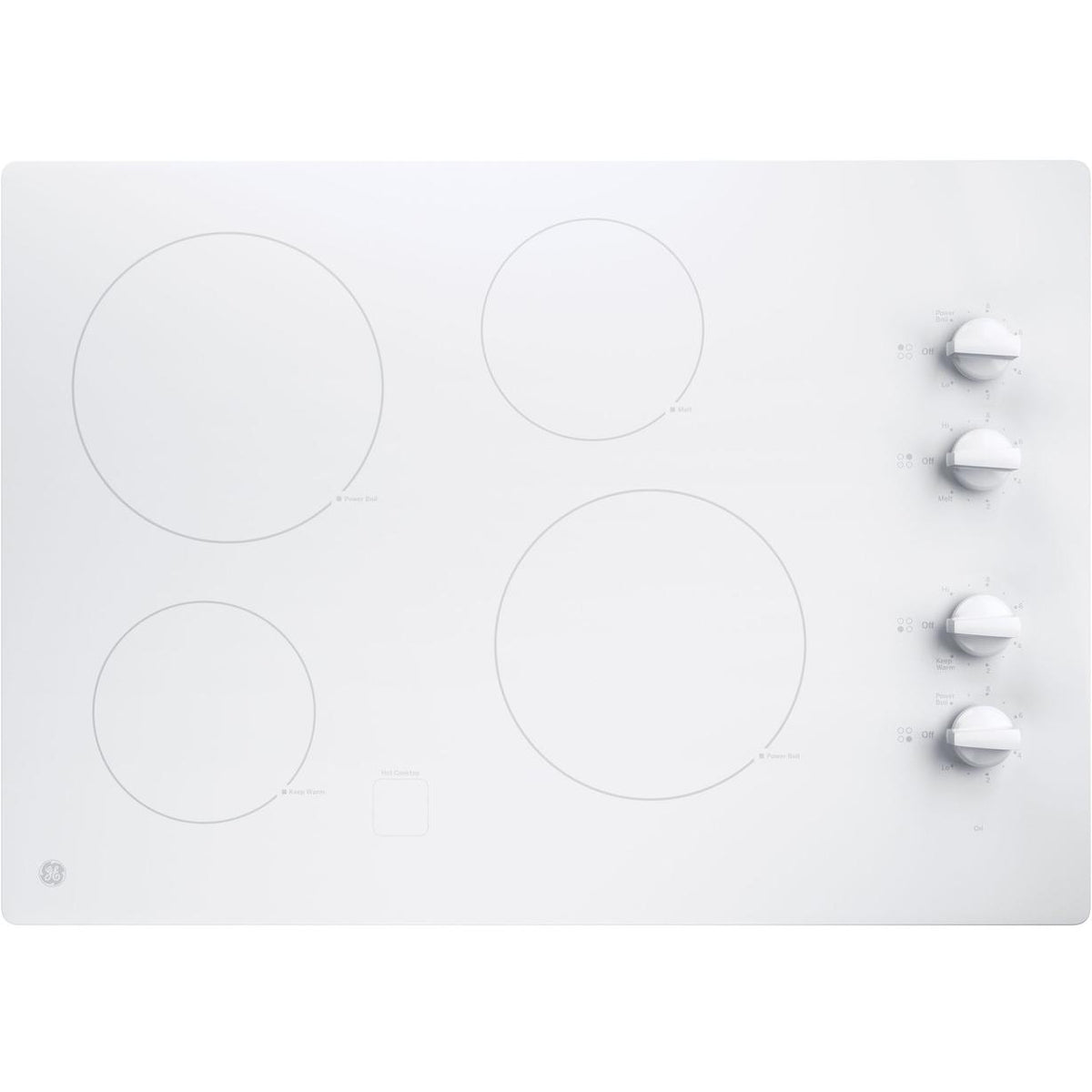  GE 30-inch Built-in Electric Cooktop JP3030TWWW IMAGE 1