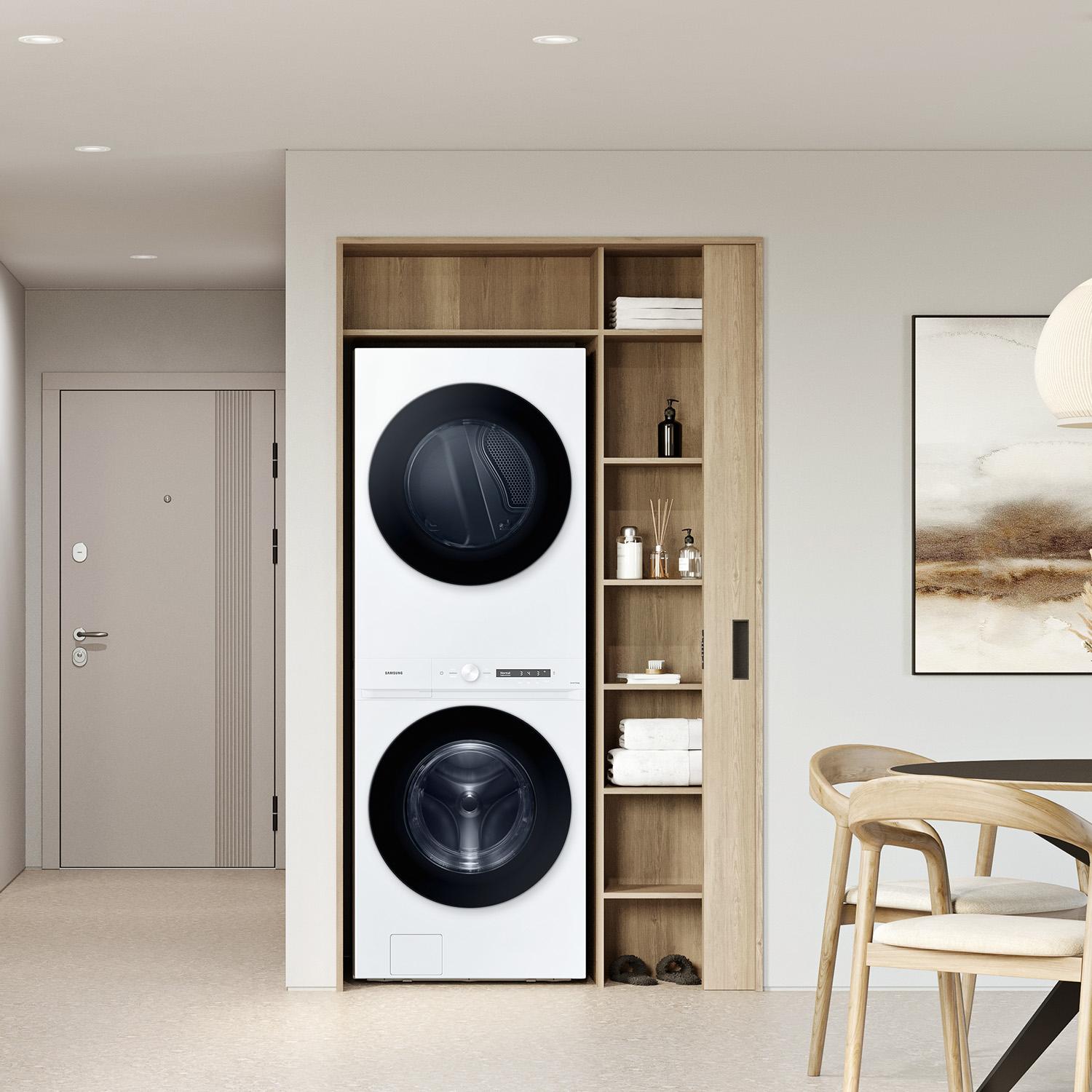  Samsung Stacked Washer/Dryer Electric Laundry Center with Wi-Fi WH46DBH100EWA3 IMAGE 10