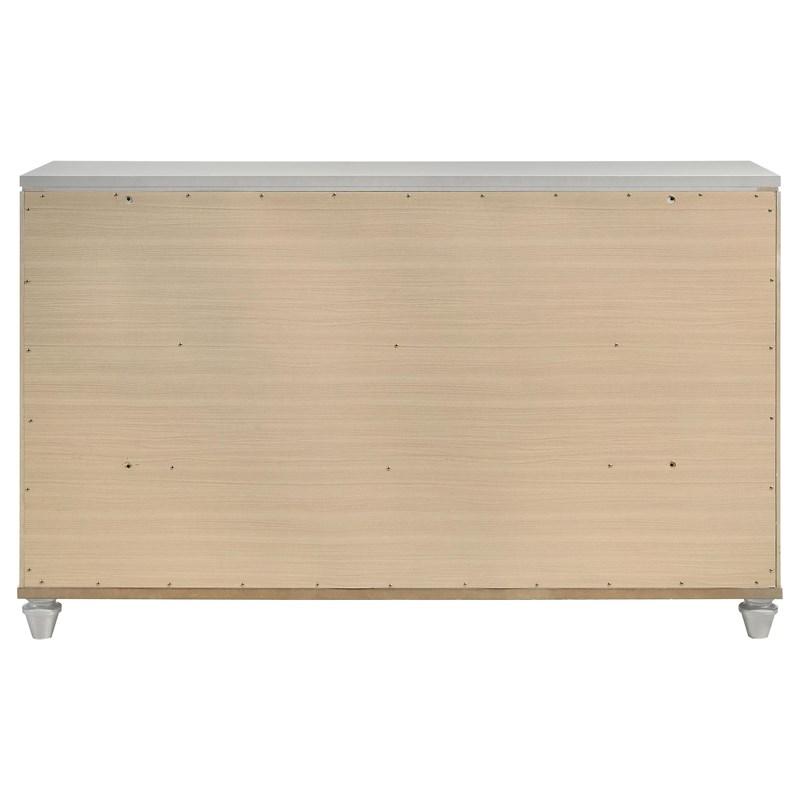 Veronica 6 Drawer Silver Dresser with LED Lighting