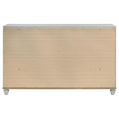 Veronica 6 Drawer Silver Dresser with LED Lighting
