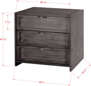 Louver 3 Drawer Chest