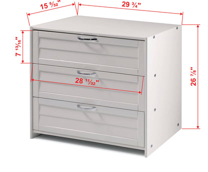 Louver 3 Drawer Chest