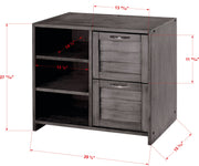 Louver 2 Drawer Chest & Shelf
