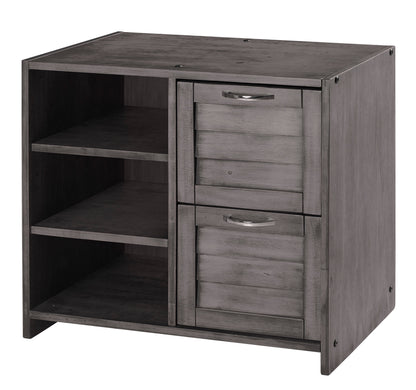 Louver 2 Drawer Chest & Shelf