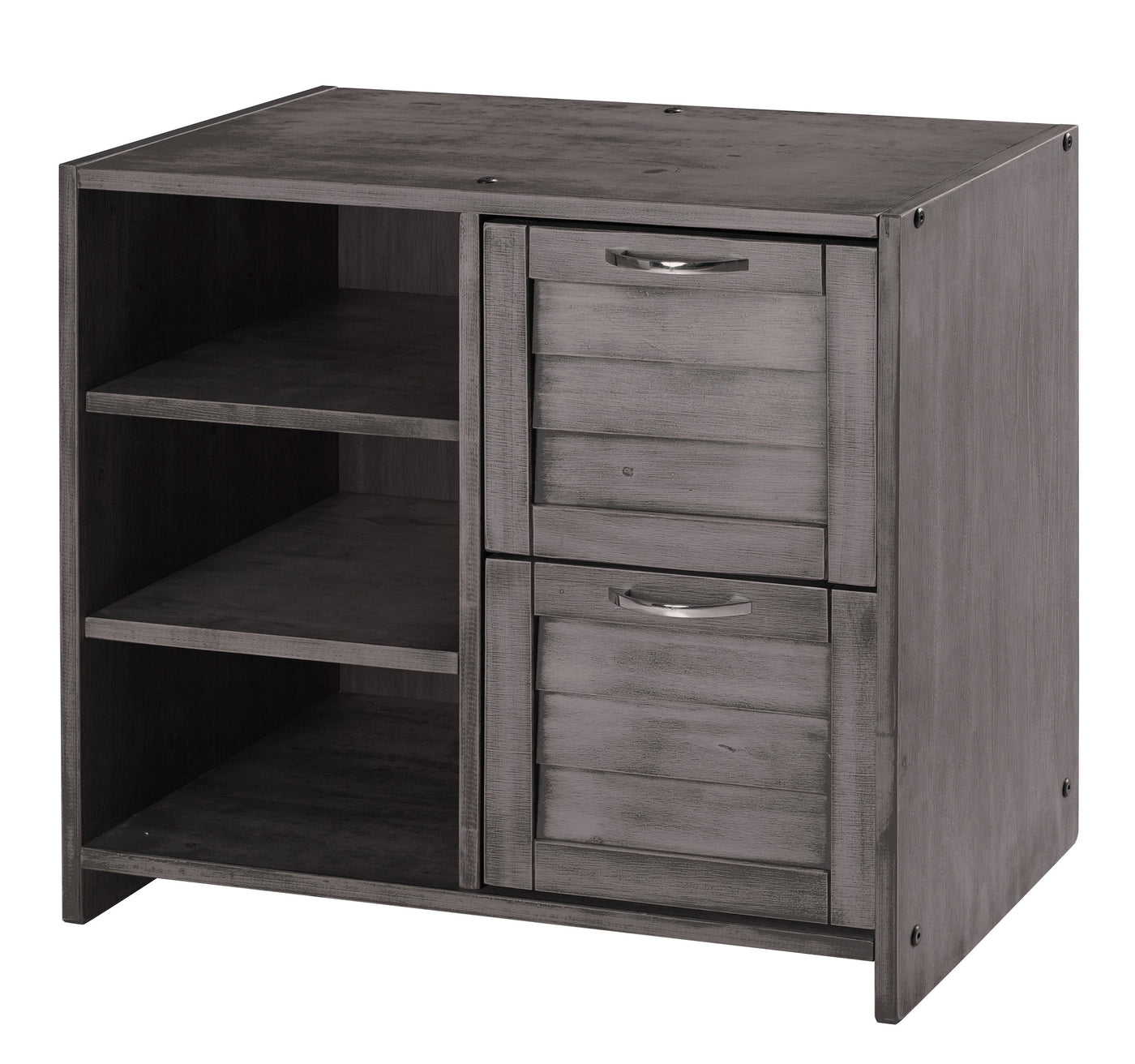 Louver 2 Drawer Chest & Shelf