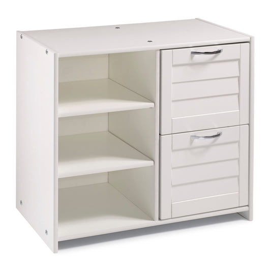 Louver 2 Drawer Chest & Shelf