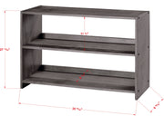 Louver Anique Grey Bookcase