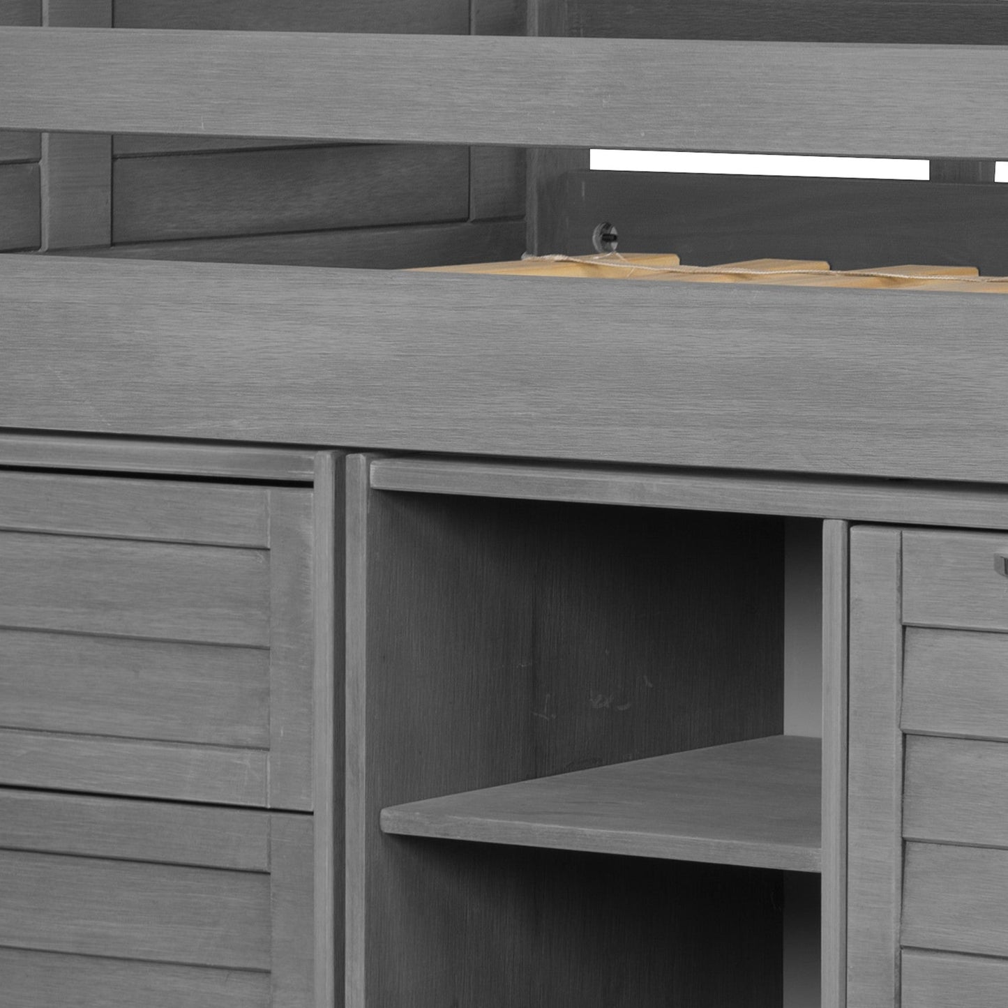 Louver Modular Low Loft Bed - Group A