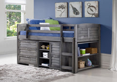 Louver Modular Low Loft Bed - Group A
