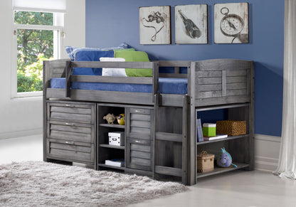 Louver Modular Low Loft Bed - Group A