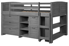 Louver Modular Low Loft Bed - Group A
