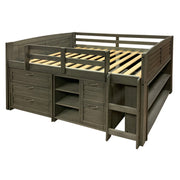 Louver Modular Low Loft Bed - Group A