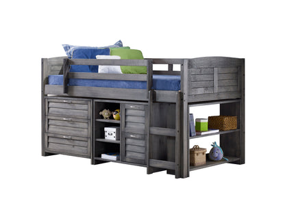 Louver Modular Low Loft Bed - Group A