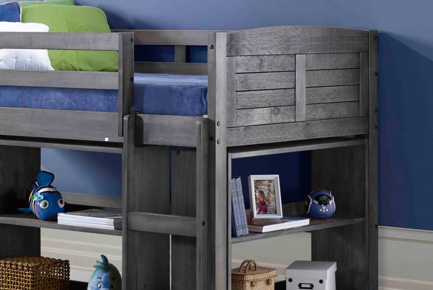 Louver Modular Low Loft Bed - Group B
