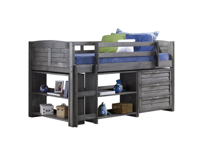 Louver Modular Low Loft Bed - Group B