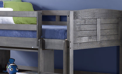Louver Modular Low Loft Bed - Group C