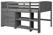 Louver Modular Low Loft Bed - Group C