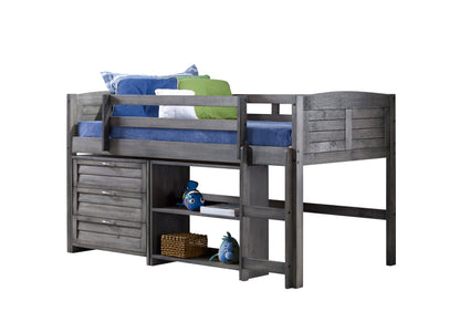 Louver Modular Low Loft Bed - Group C