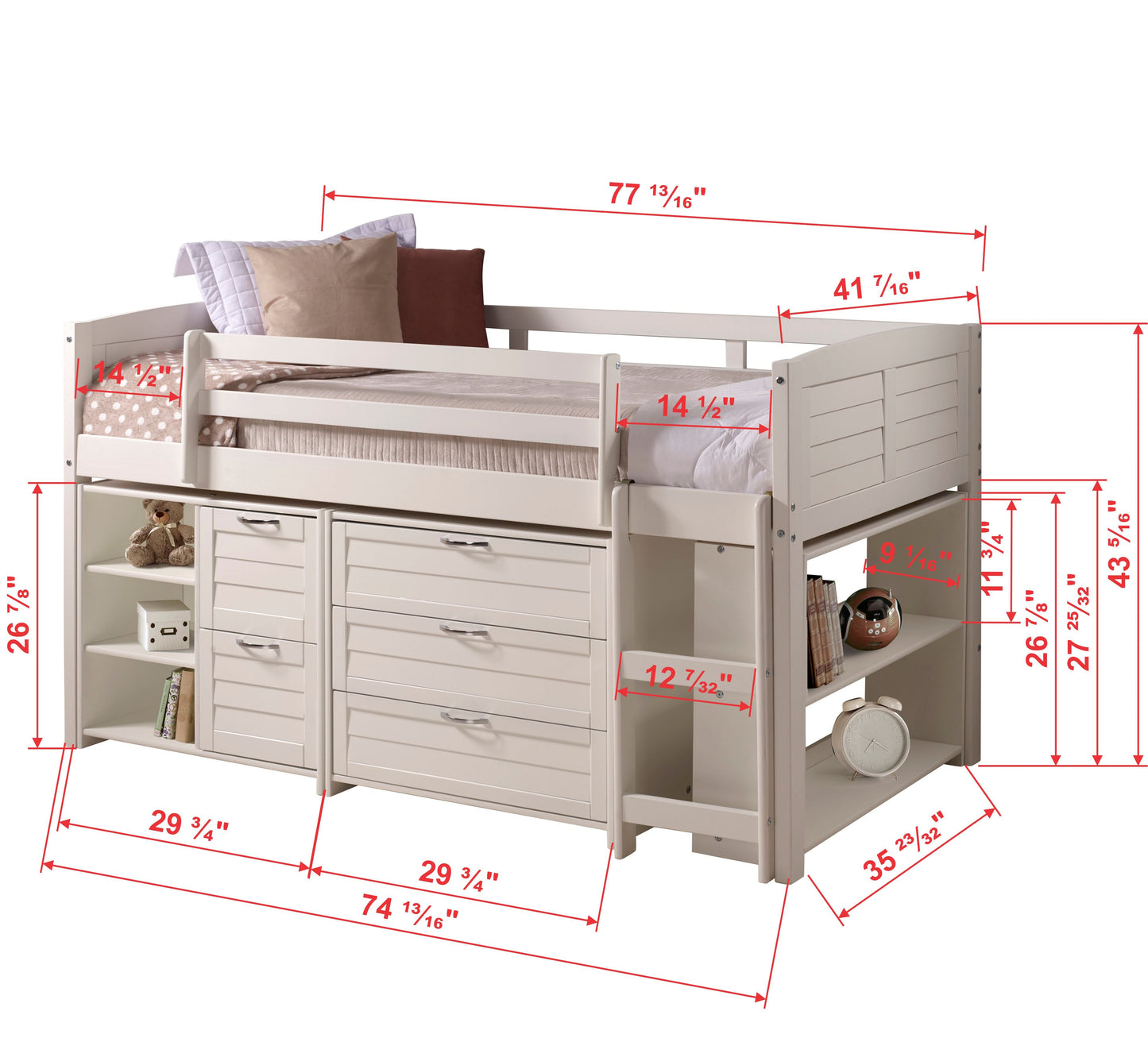 Loft bajo modular con rejilla