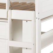 Louver Modular Low Loft Bed with Slide - Group B