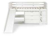 Louver Modular Low Loft Bed with Slide - Group B