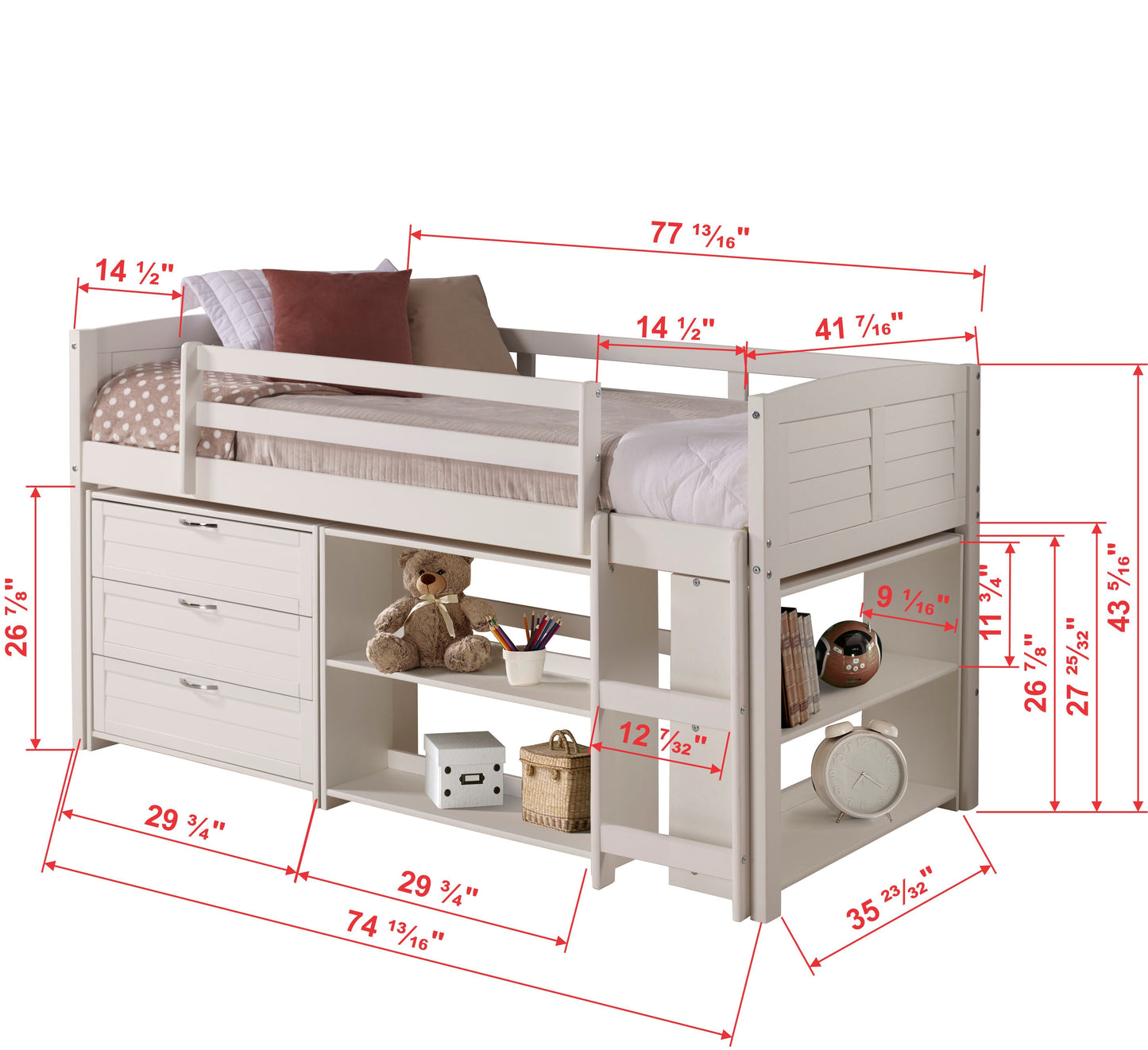 Loft bajo modular con rejilla