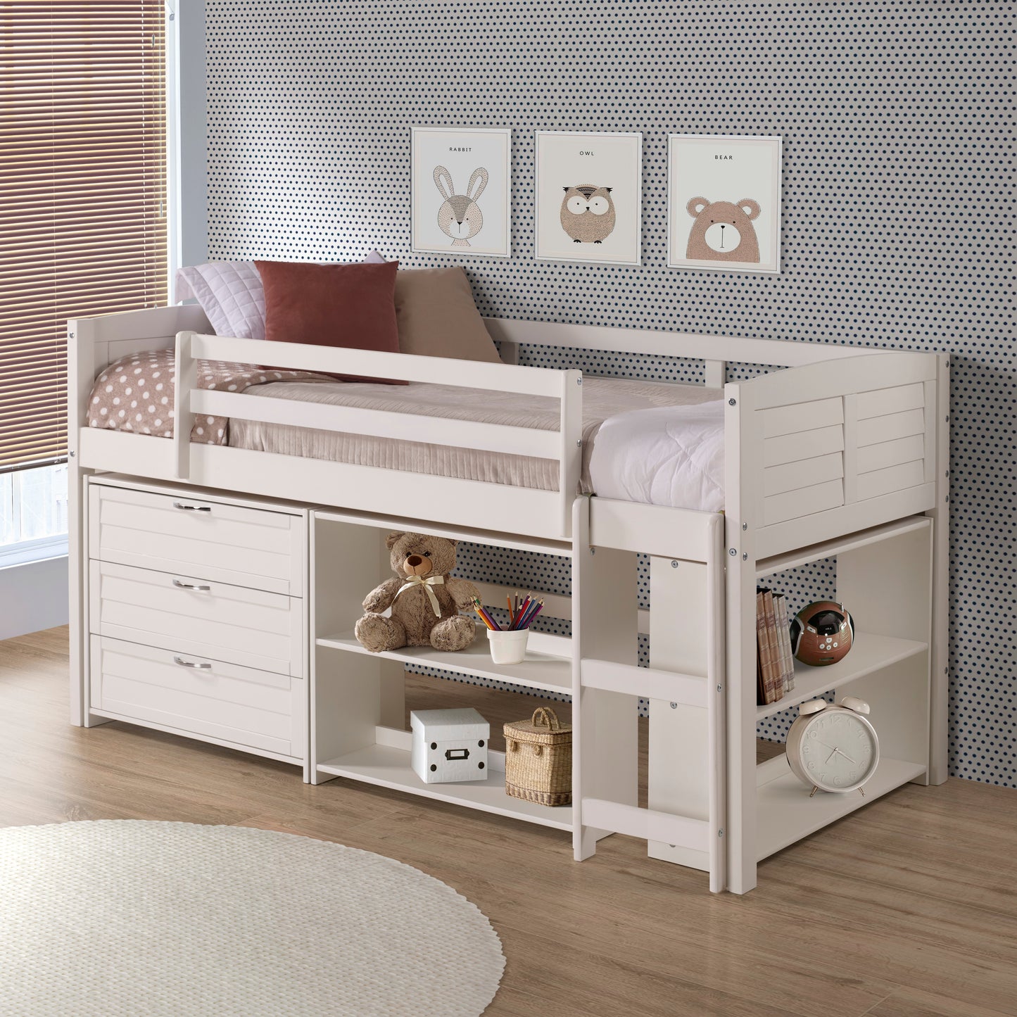 Loft bajo modular con rejilla