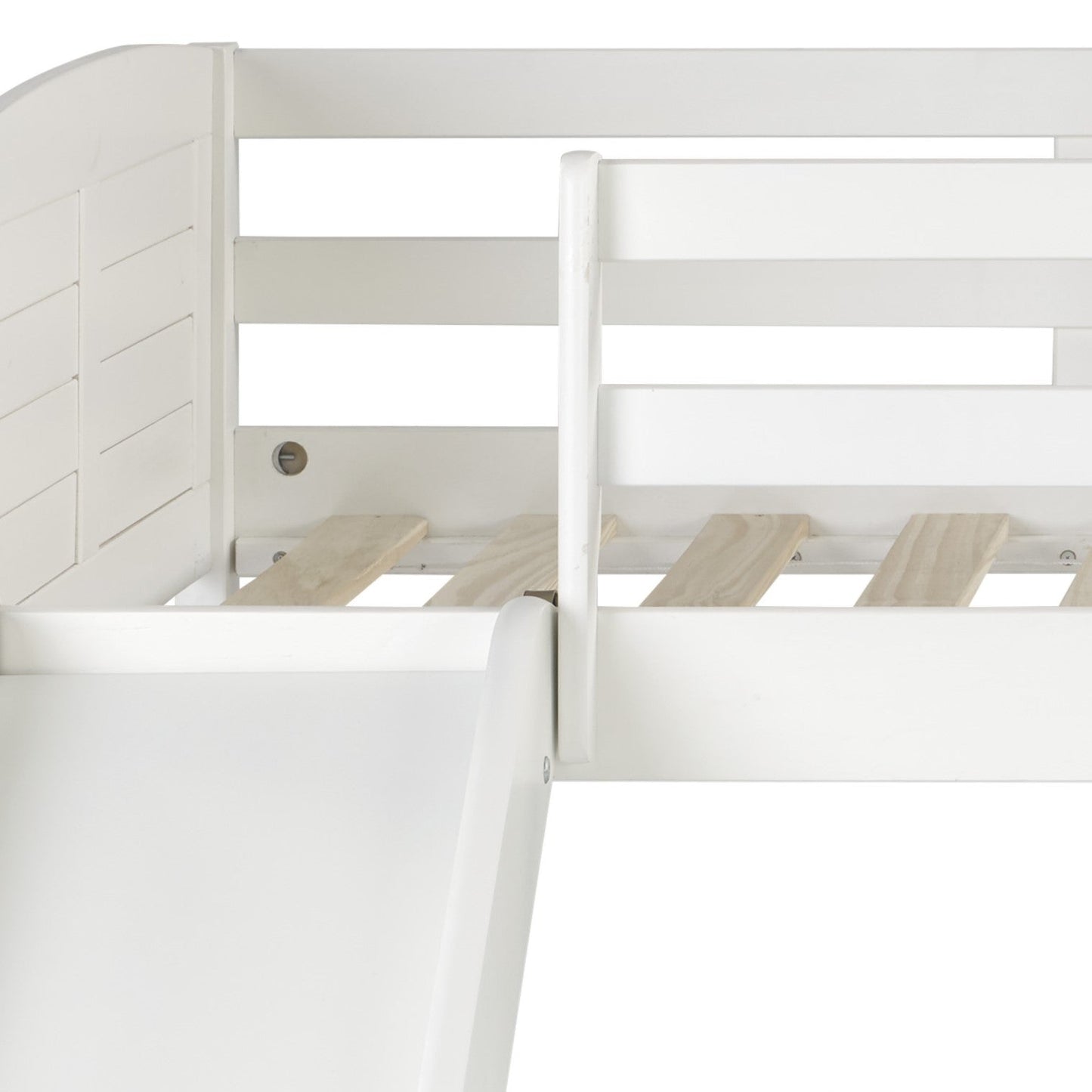 Louver Modular Low Loft Bed with Slide - Group C