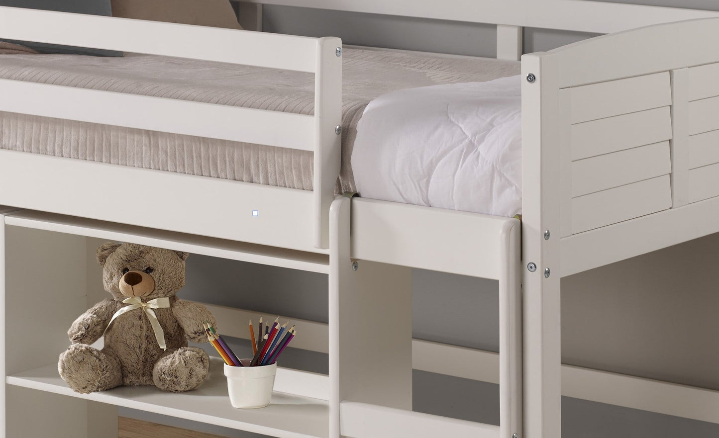 Louver Modular Low Loft Bed - Group C