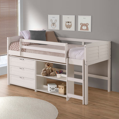 Louver Modular Low Loft Bed - Group C