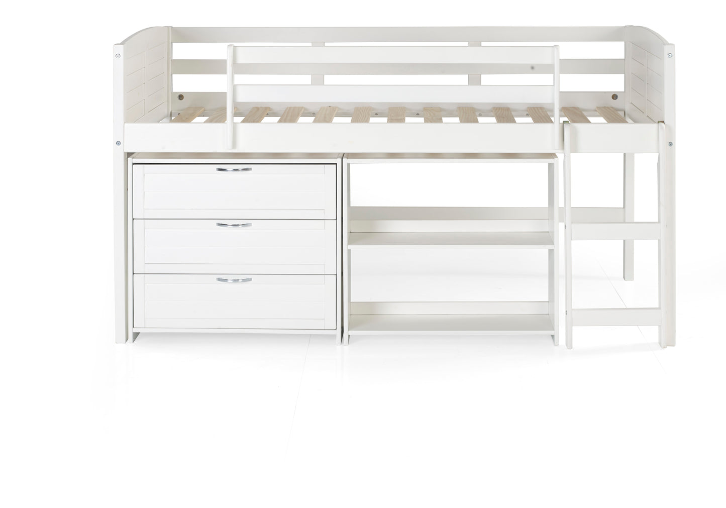 Louver Modular Low Loft Bed - Group C