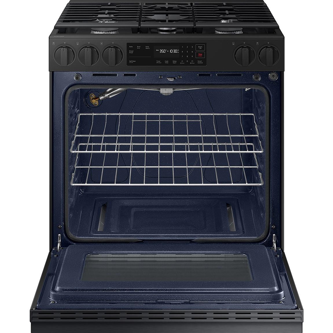  Samsung 6.0 cu. ft. Smart Slide-In Gas Range with Precision Knobs NSG6DG8100MT/AA IMAGE 2