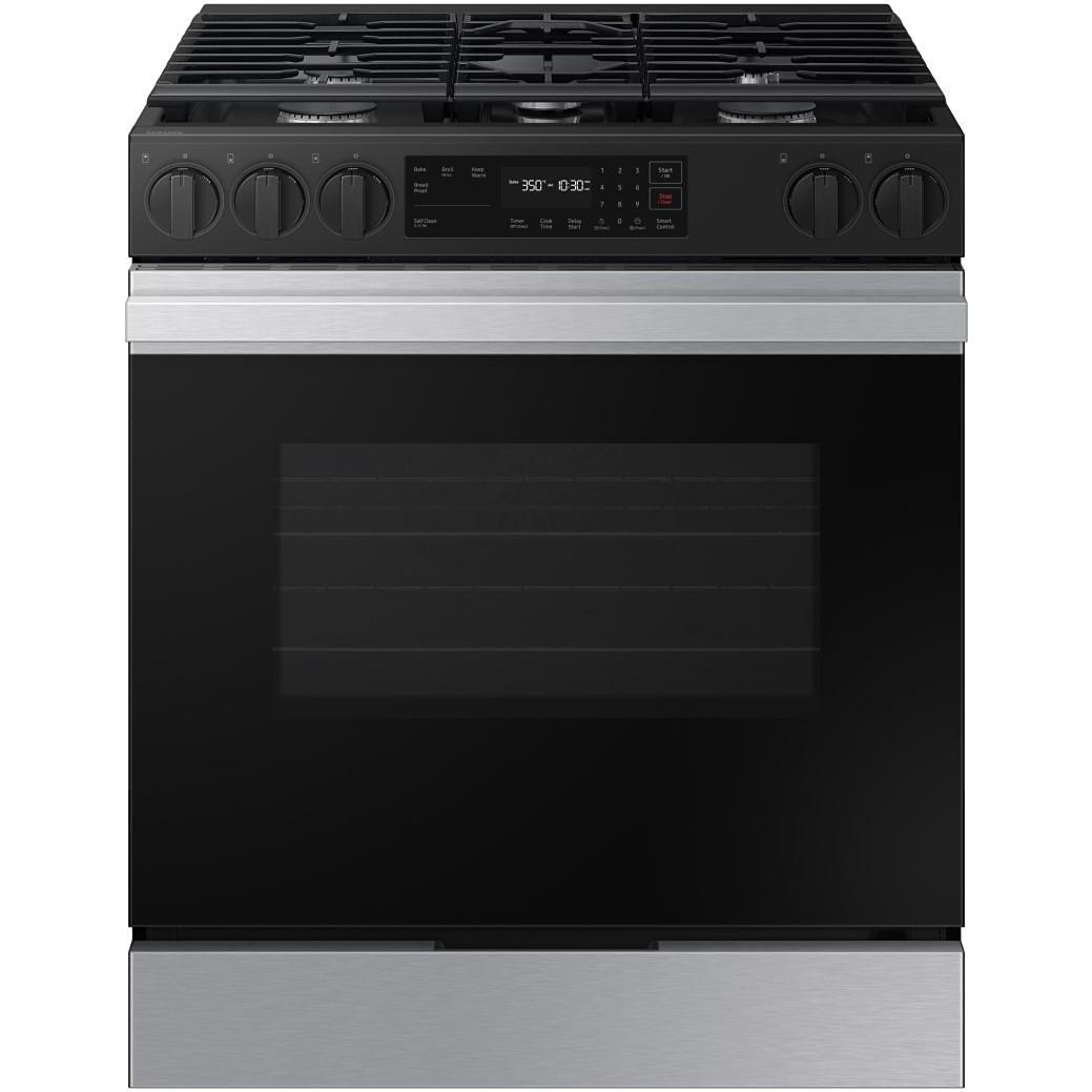  Samsung 6.0 cu. ft. Smart Slide-In Gas Range with Precision Knobs NSG6DG8100SR/AA IMAGE 1