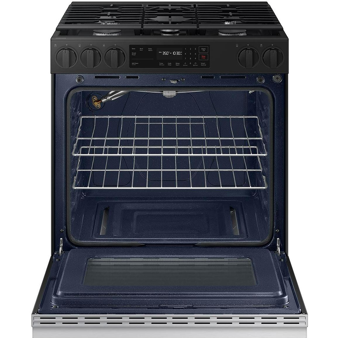  Samsung 6.0 cu. ft. Smart Slide-In Gas Range with Precision Knobs NSG6DG8100SR/AA IMAGE 2