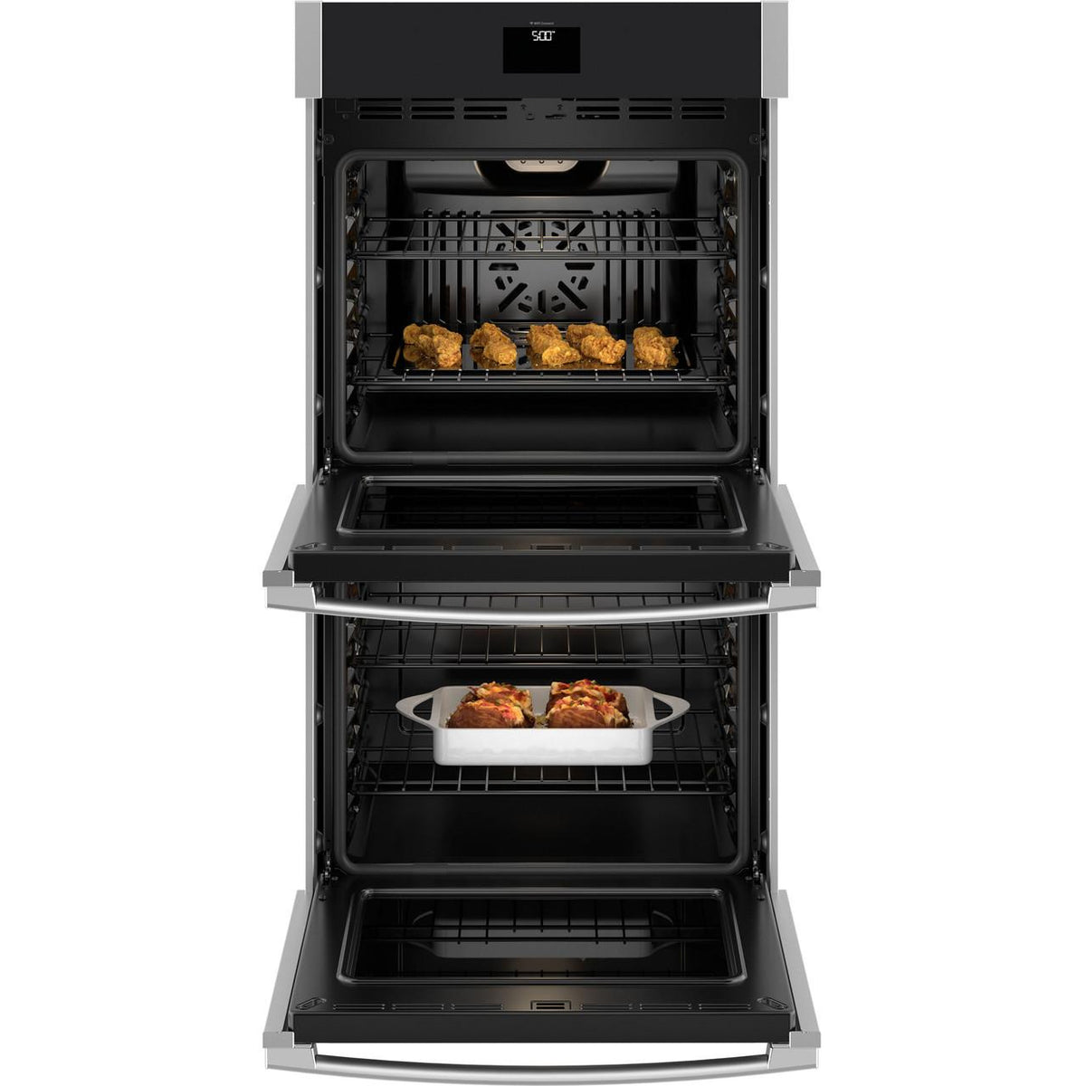  GE 27-inch Built-in Double Wall Oven with True European Convection Technology JKD5000SVSS IMAGE 2