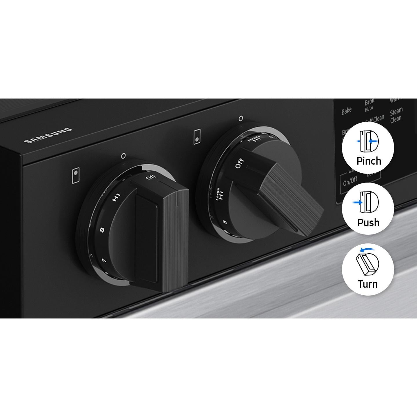  Samsung 6.3 cu. ft. Bespoke Smart Slide-In Electric Range NSE6DG8100SR/AA IMAGE 9